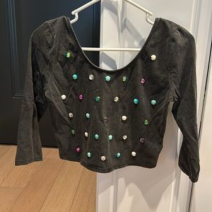 NWT Silence & Noise Gemstone Crop Top. Size Medium